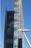 Yoda rides the London Eye