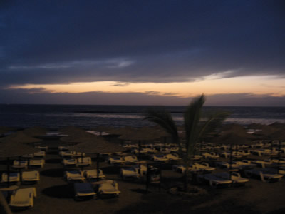 Playa Fanabe at dusk