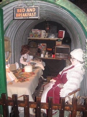 Shelter as used in London during the Blitz