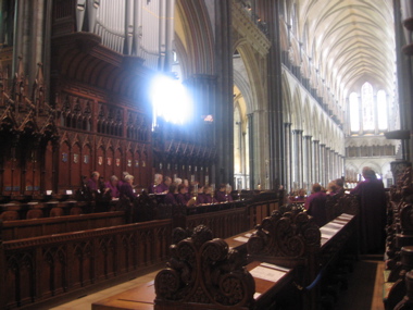 Choir preparing for Evensong