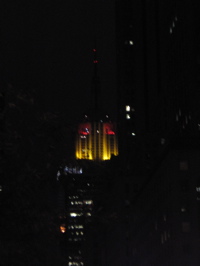 Even the Empire State Building is lit up to honor the Germans!