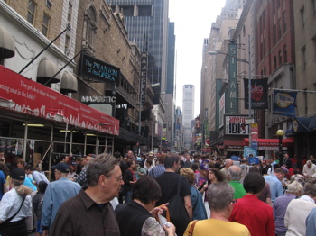 44th Street is turned into a huge crowded flea market